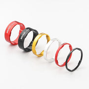 Alloy 28.6mm headset spacers in red, black, gold, silver and clear