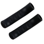 A pair of black silicone brake lever covers