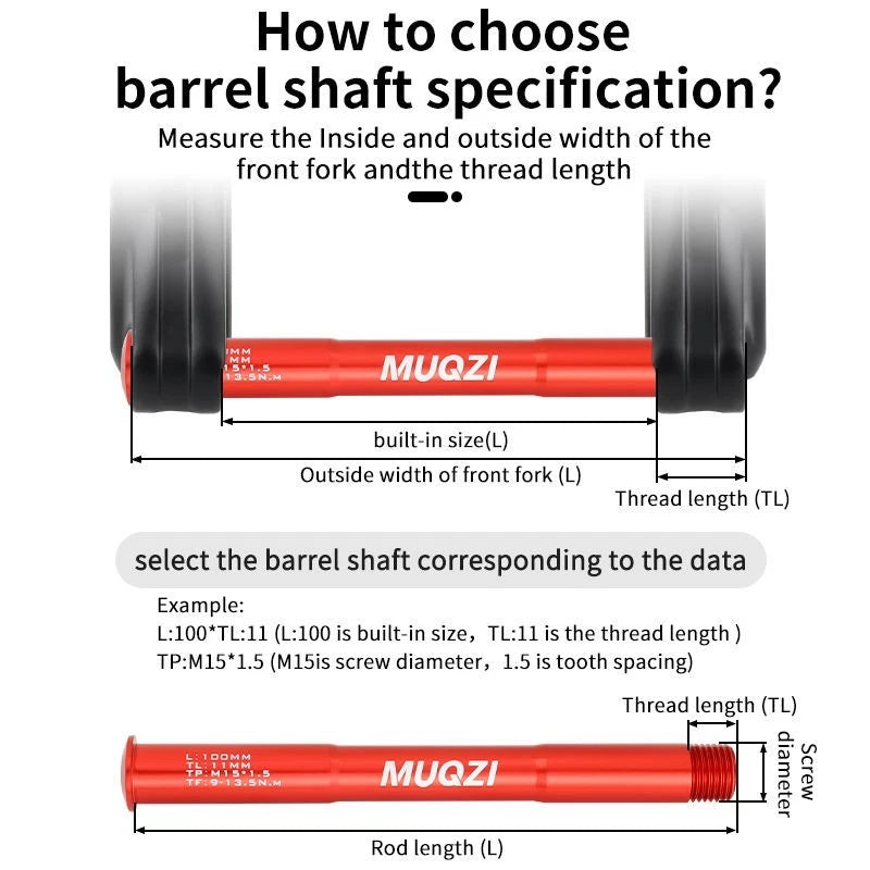Guide to measuring your fork for the right thru axle length and thread