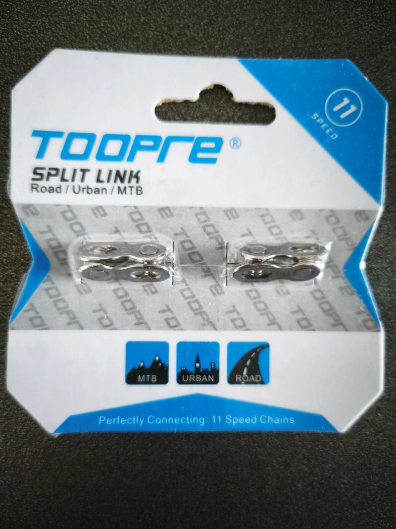Eleven speed split links on the retail card