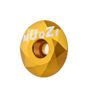 Gold anodised faceted headset top cap