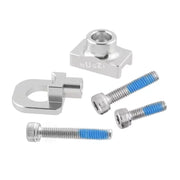 Silver chain tensioner with its two supplied bolts