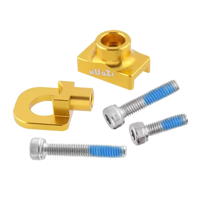 Gold chain tensioner with its two supplied bolts