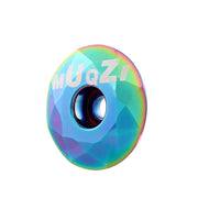 Oil slick rainbow faceted headset top cap
