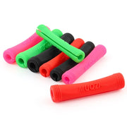 Silicone cable protectors in pink, green, red and black