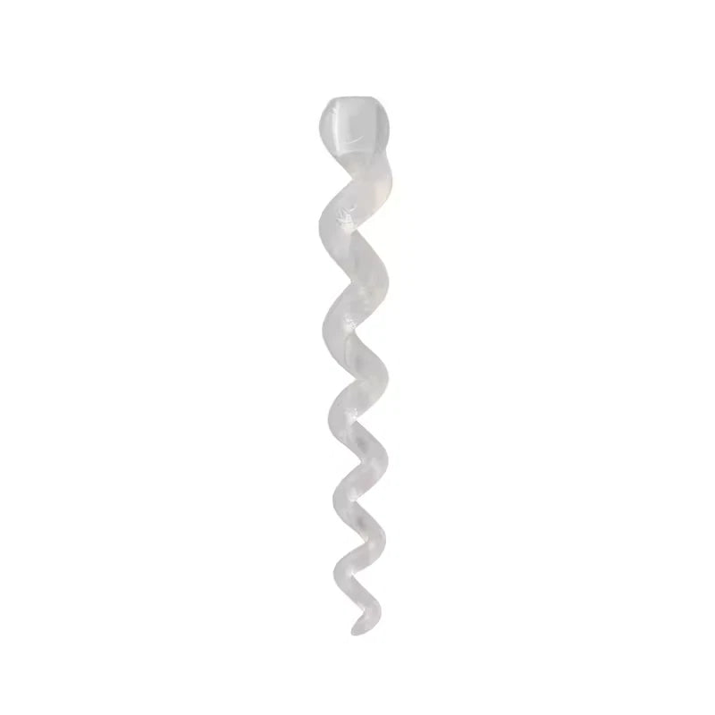 A single clear spiral cable protector